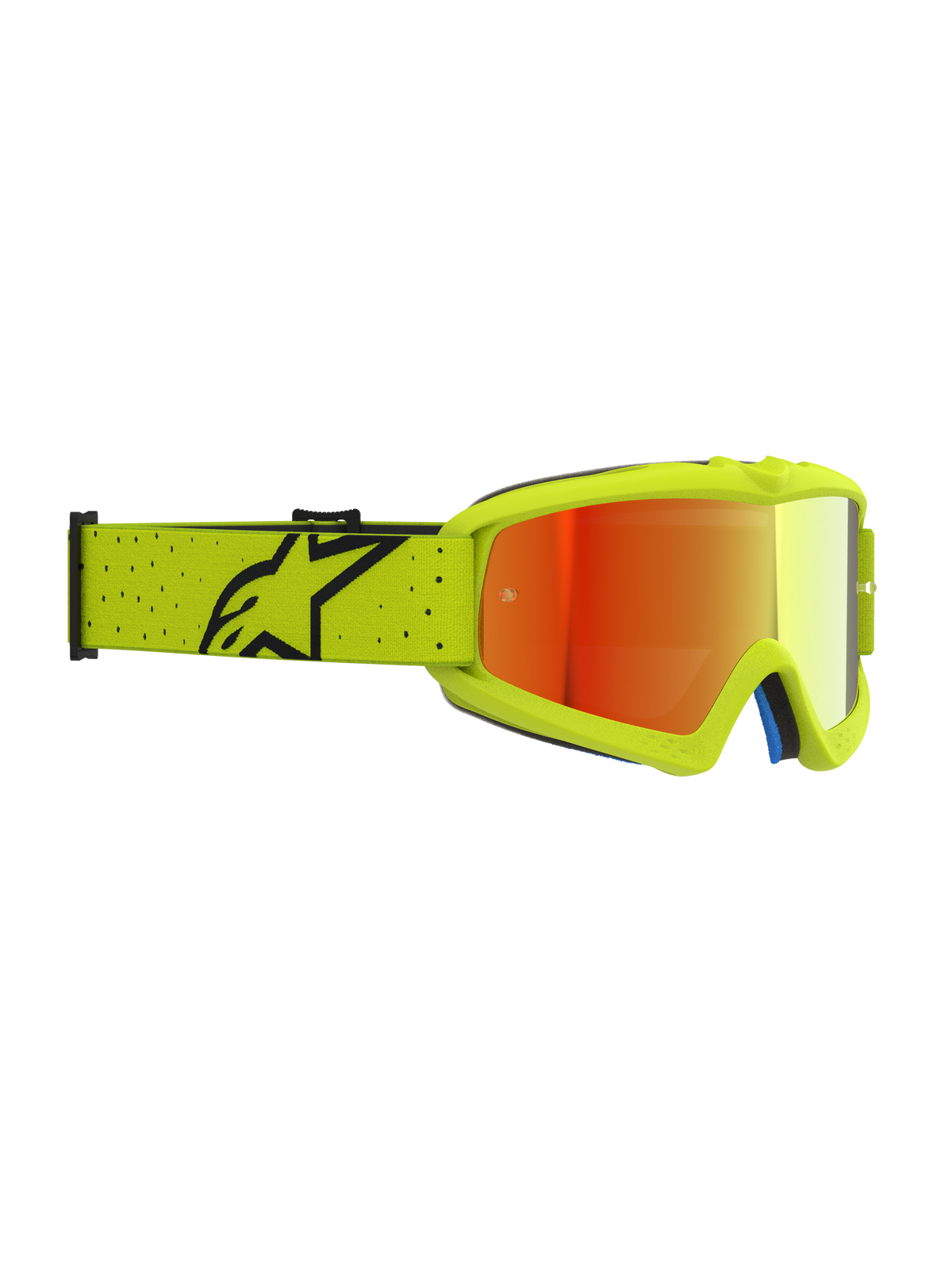 Alpinestars Vision Youth Vesta Goggles, Youth Motocross Goggles, Yellow Fluo and Red Mirror, anti-fog lens and adjustable strap.