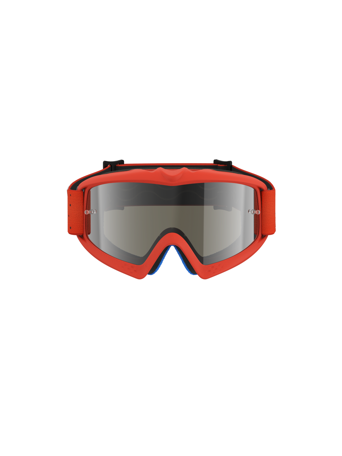 Alpinestars Vision Youth Vesta Goggles, Orange Motocross Eyewear with a Mirrored Silver anti-fog lens.