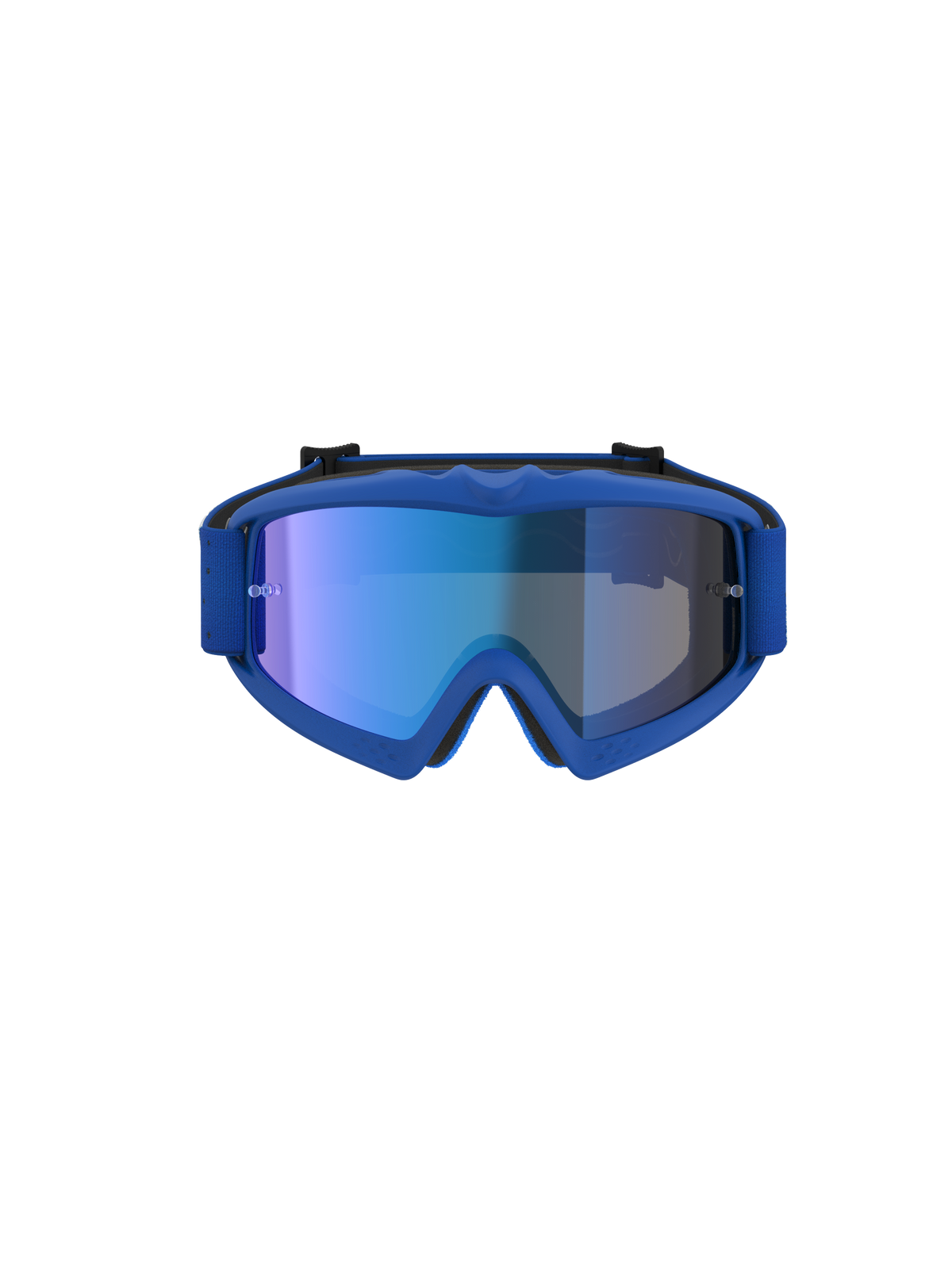 Alpinestars Vision Youth Vesta Goggles, blithe blue youth motocross eyewear with mirrored anti-fog lenses.
