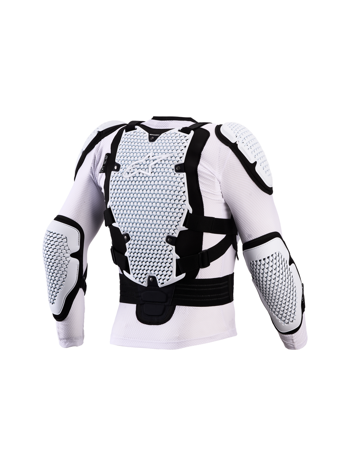 Veste de protection Alpinestars Bionic Action V3, armure motocross blanche et noire, protections A-Morph certifiées CE