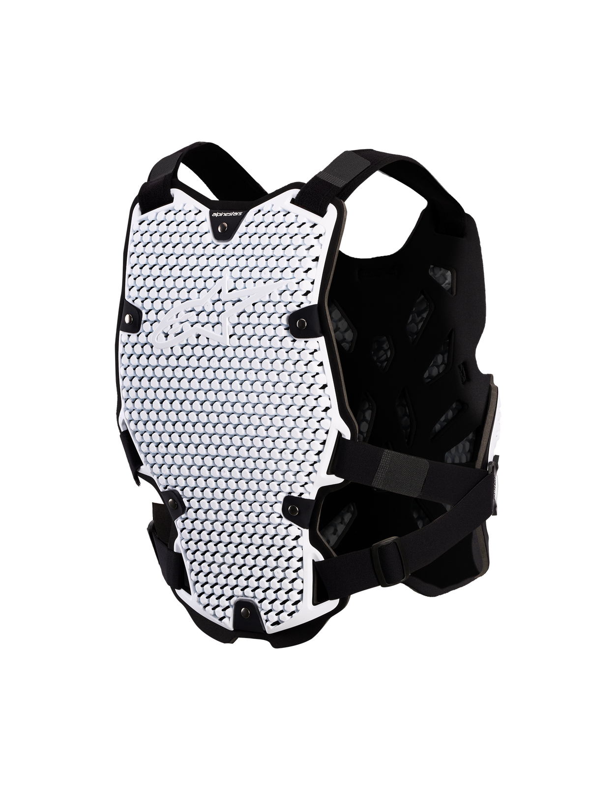 Alpinestars protecteur de poitrine Bionic Action, motocross blanc et noir, technologie A-Morph, certifié CE niveau 1
