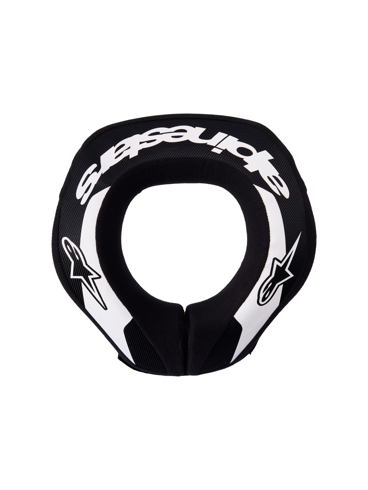 Alpinestars coussin de cou Sequence Junior, protection motocross et MTB, noir et blanc, mousse ergonomique à double densité.