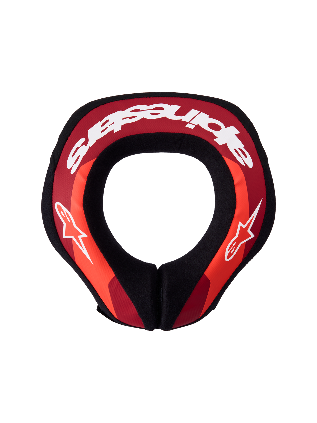 Alpinestars Sequence Junior, coussin de cou de motocross rouge et blanc, noyau double densité ergonomique pour jeunes pilotes