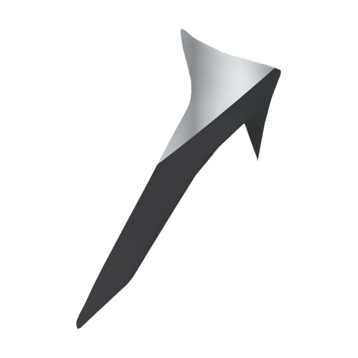 Alpinestars Supertech R10 Element Standard Spoiler, accessoire de casque, noir carbone argent et noir brillant, composant aérodynamique arrière pour casques S-R10, profil angulaire élégant avec une finition brillante