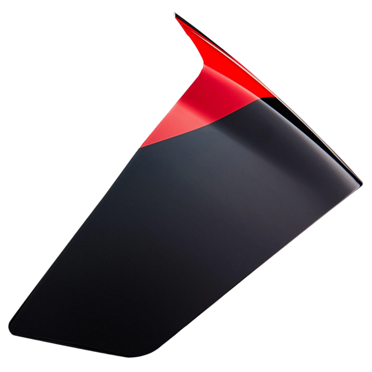 Alpinestars Spoiler de course Supertech R10 Element, accessoire de casque, noir brillant et rouge vif, pièce de rechange aérodynamique pour casques S-R10, profil effilé et pointu