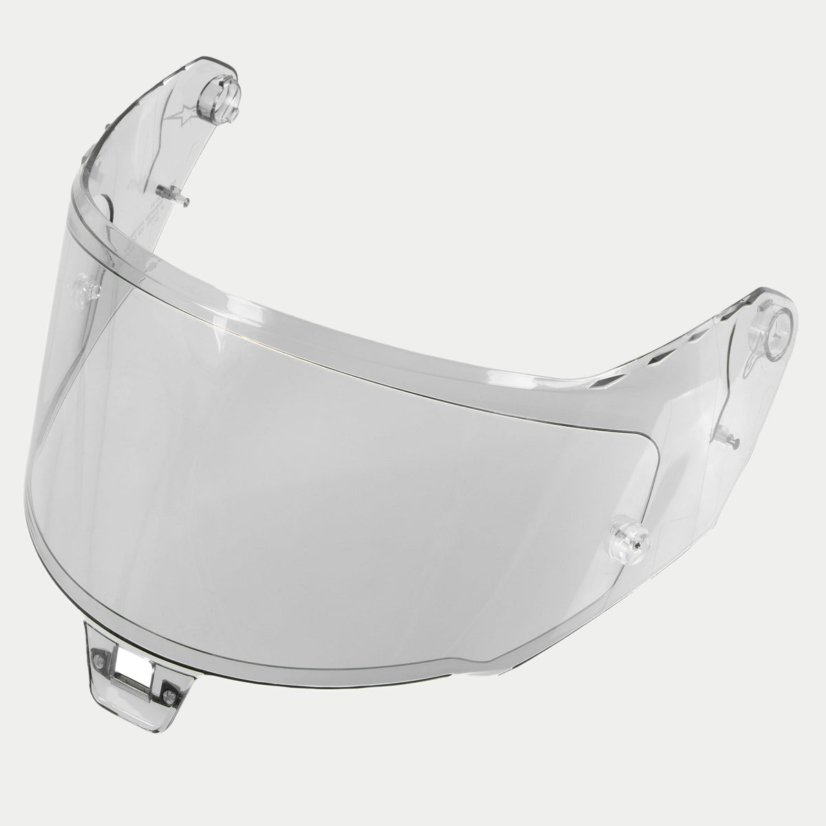 Alpinestars Supertech R10 AFHS-01 Shield, visière de remplacement pour casque, photochromique, design en plastique courbé transparent avec mécanismes de fixation, compatible avec les casques de course S-R10, protection UV et finition résistante aux rayures