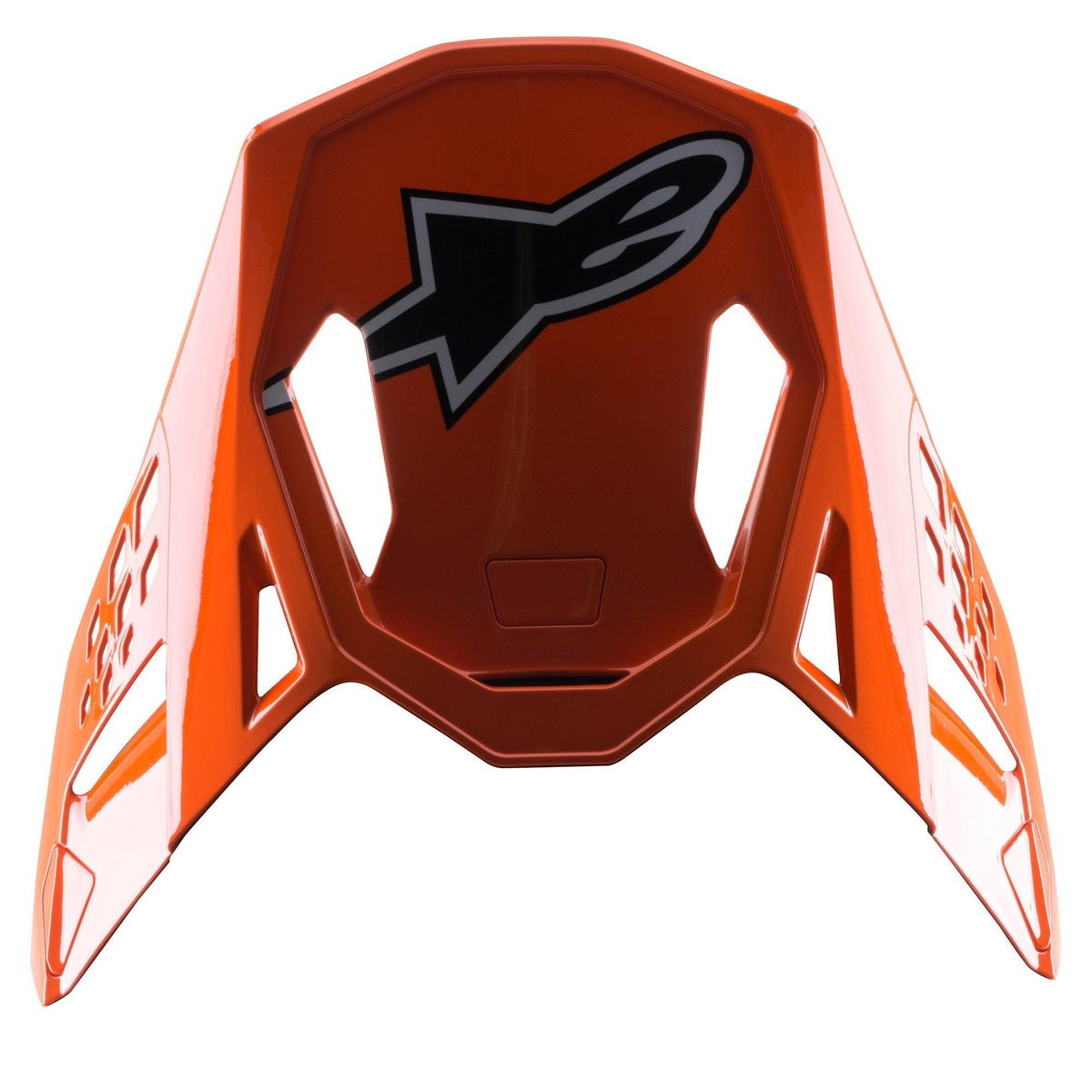 Visière Alpinestars S-M8 Factory, visière de rechange pour casque de motocross, orange brillant avec logo Astar noir et gris, accessoire de casque à clipser pour la course tout-terrain