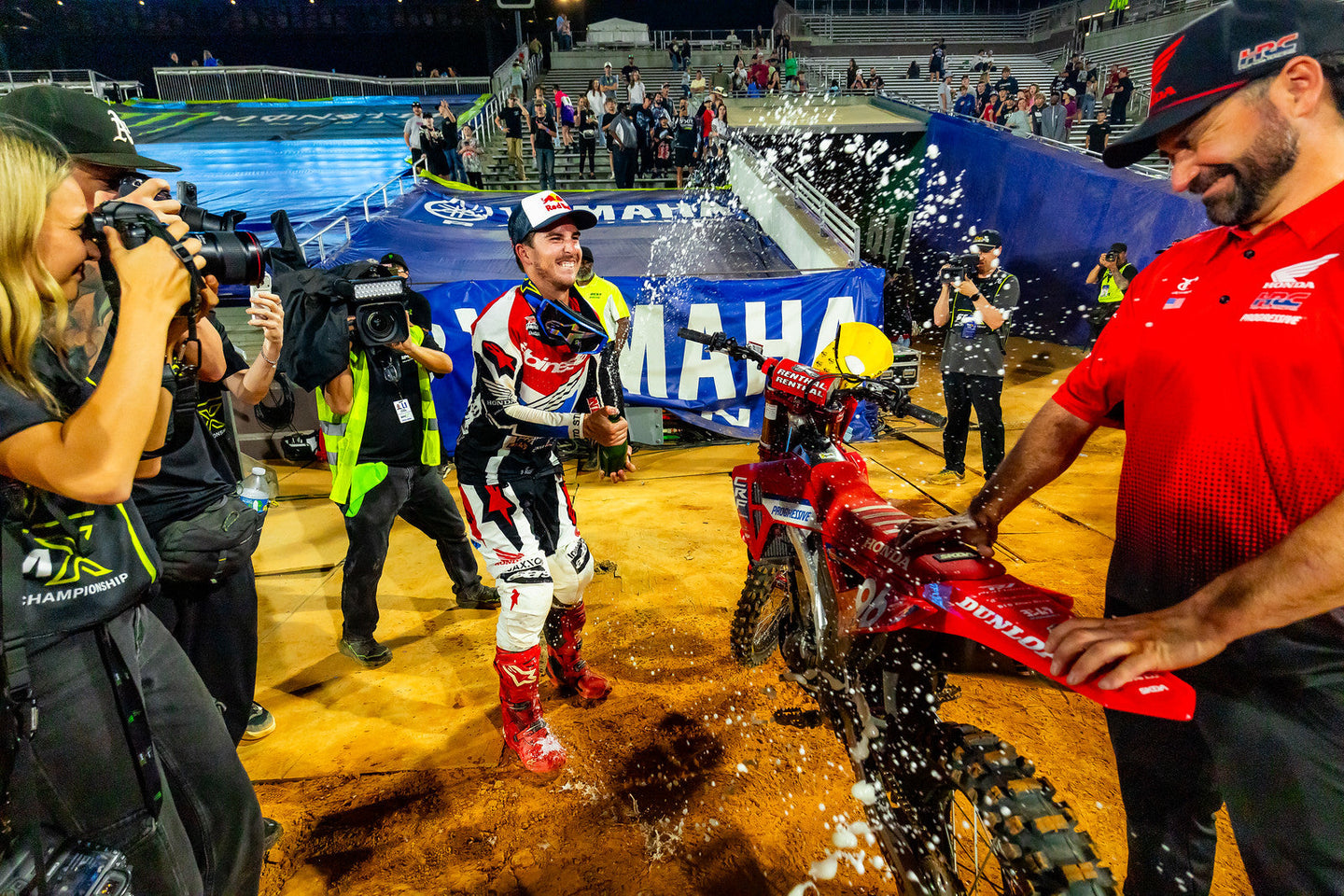HIGH-FLYING HUNTER LAWRENCE DOMINATES 450SX IN BIRMINGHAM, ALABAMA; ELI TOMAC THIRD