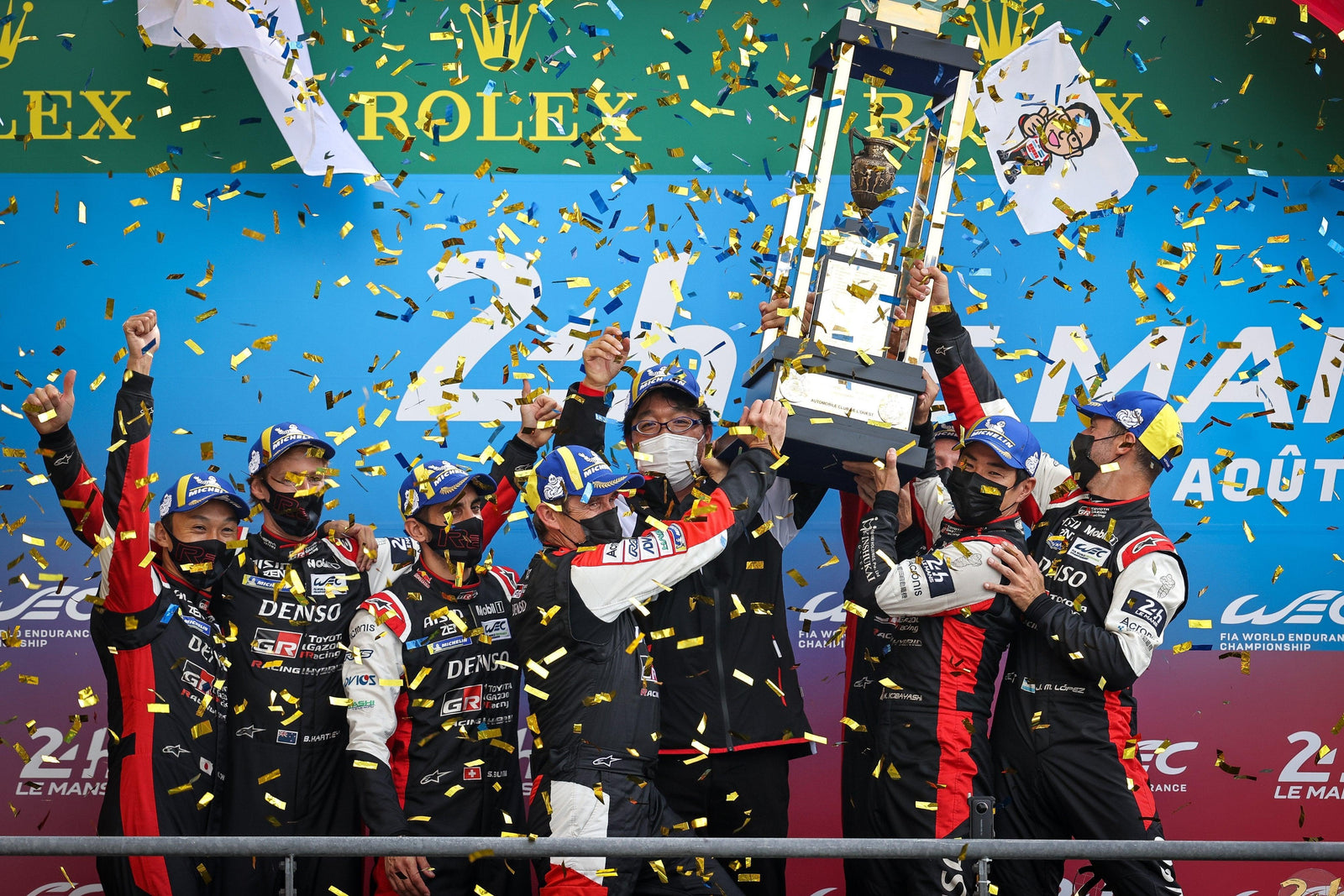 Alpinestars 1-2 en tant que Mike Conway, Jose Maria Lopez et Kamui Kobayashi Win Wec le Mans 24 heures de 24 heures, France