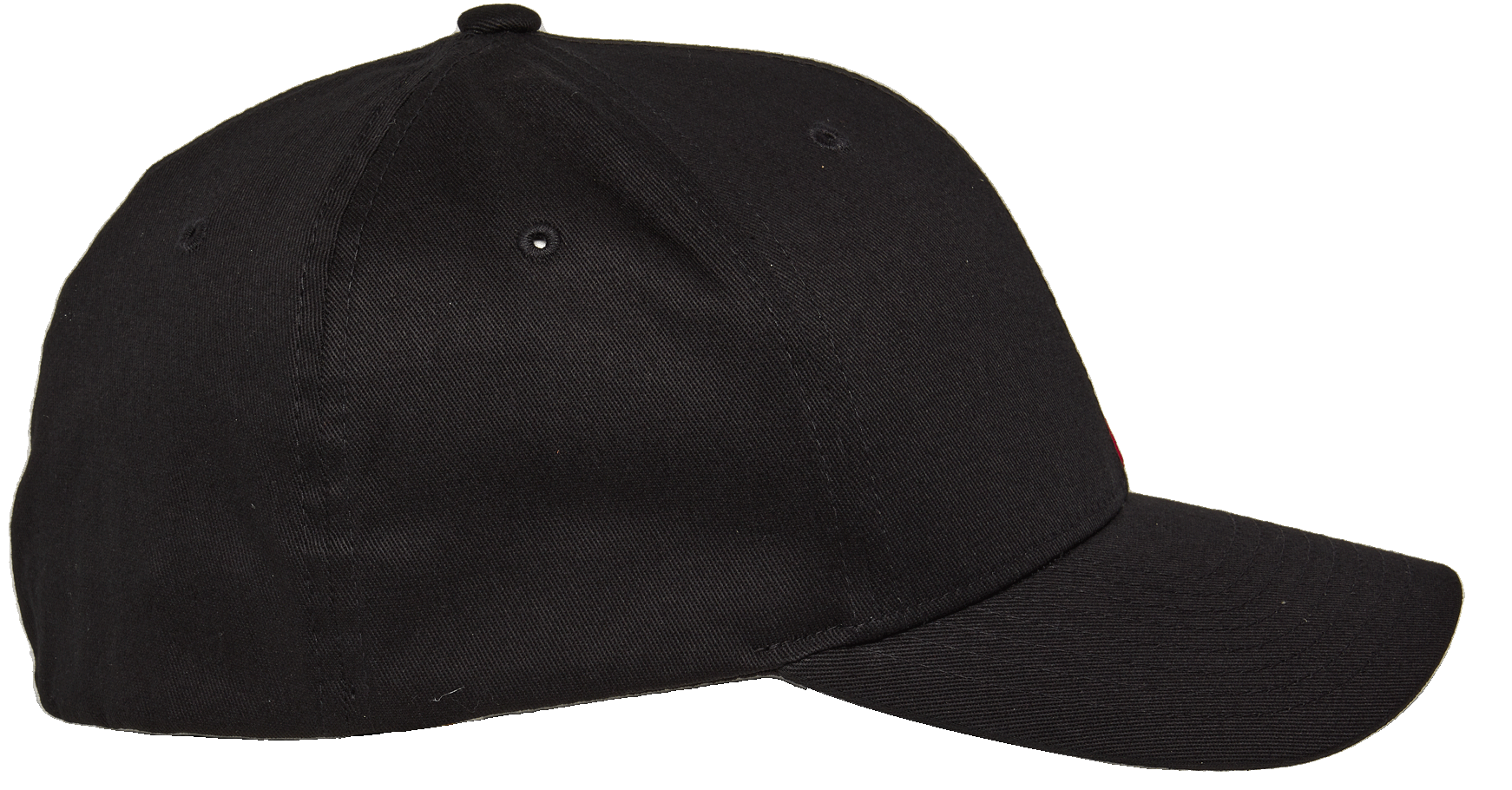 Alpinestars Corp Shift 2 Curved Brim, casquette, noir, vue de profil, visière courbée, couronne structurée avec œillets, couvre-chef décontracté inspiré des sports mécaniques