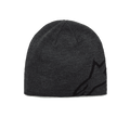 Alpinestars Corp Shift Beanie, bonnet en tricot, gris anthracite chiné et noir, doté d'un grand logo Alpinestars noir en jacquard sur le côté, construction en maille jersey tricotée, couvre-chef d'hiver décontracté inspiré des sports mécaniques