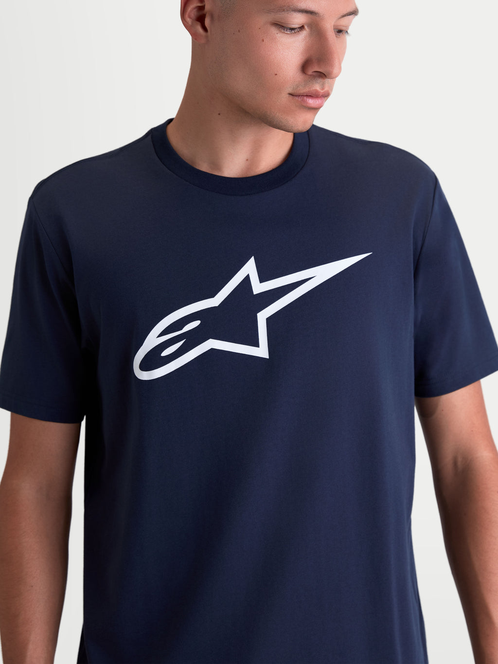 Alpinestars T-Shirt Ageless 2.0 CSF, t-shirt sportswear à manches courtes pour homme, bleu marine avec logo Ageless blanc sur la poitrine, coupe ajustée, style décontracté