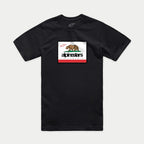 Alpinestars Cali 2.0 CSF Tee, t-shirt à manches courtes, noir, graphique inspiré de la Californie avec un ours grizzly et le logo Alpinestars, vêtement sportswear décontracté