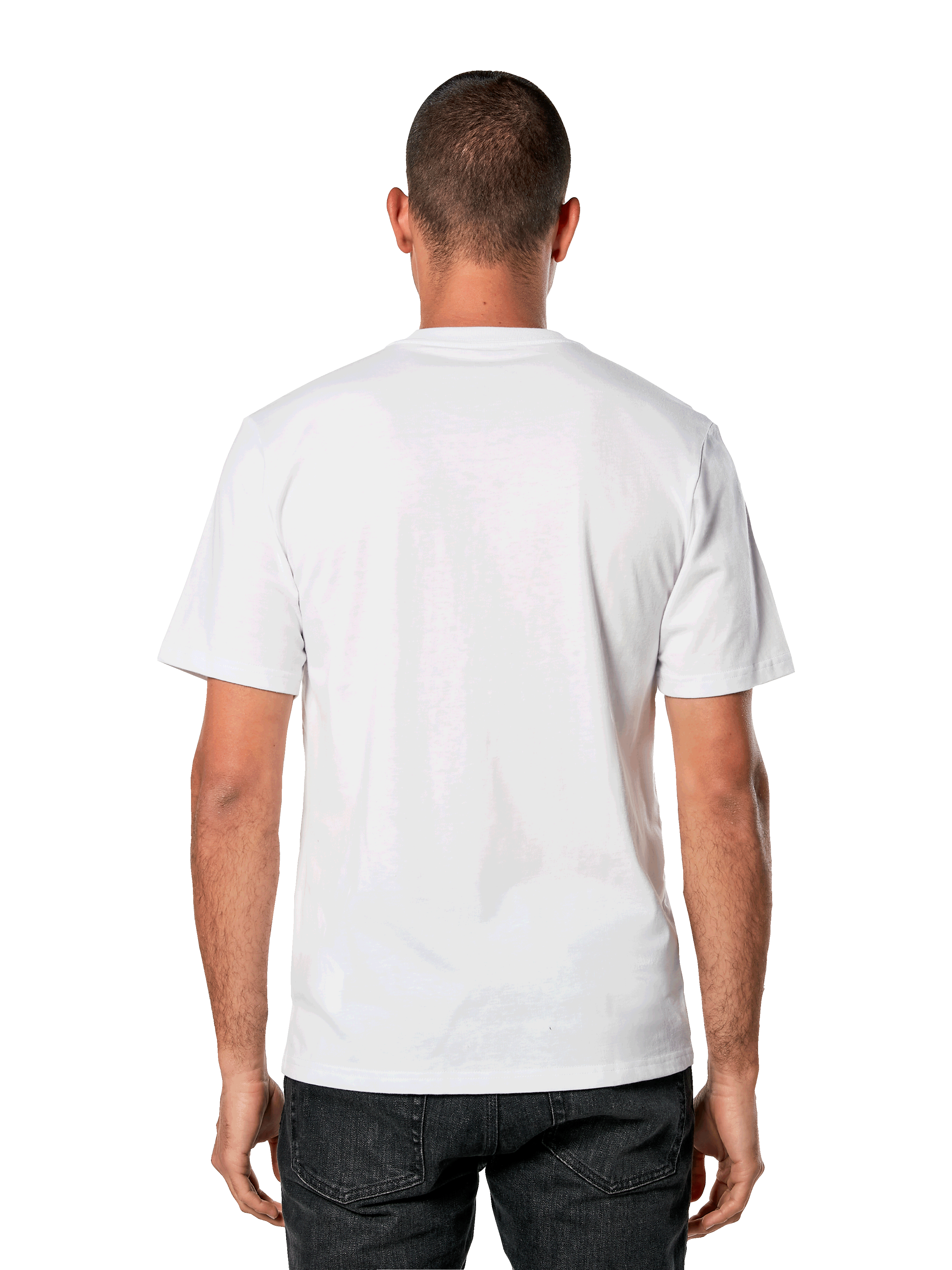 Alpinestars Galun CSF Tee, t-shirt à manches courtes, blanc, vue de dos unie, vêtement sportswear décontracté, style streetwear