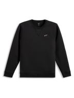 Alpinestars Sweat Positive Crew, sweat sportswear noir avec logo graphique blanc sur la poitrine et finitions côtelées