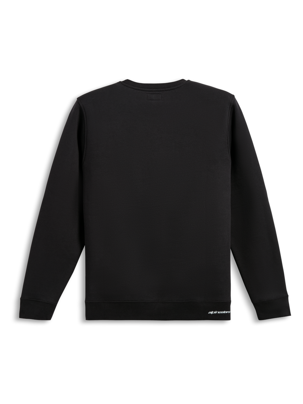 Alpinestars Sweat Positive Crew, sweat-shirt sportswear noir, vue de dos mettant en valeur un design épuré en mélange de coton avec des finitions côtelées