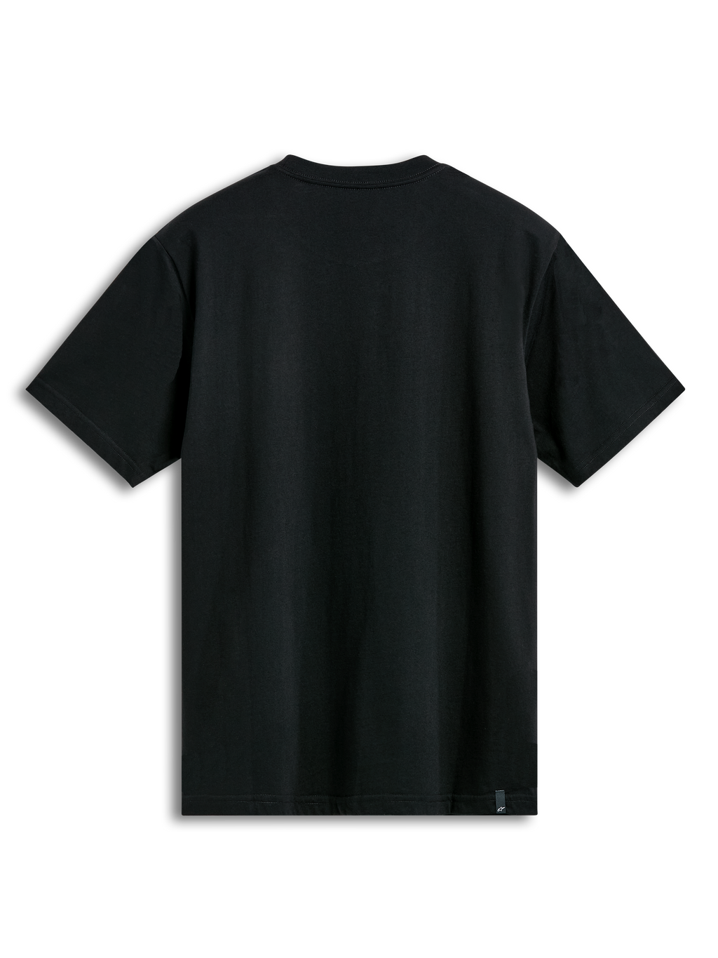 T-shirt Alpinestars Cereal CSF, t-shirt à manches courtes, noir, vue de dos, design sobre avec petite étiquette de marque externe à l'ourlet, vêtement streetwear décontracté inspiré du sport automobile