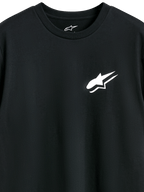Alpinestars Formulate CSF Tee, t-shirt à manches courtes, noir, logo Astars blanc sur la poitrine, vêtement streetwear décontracté