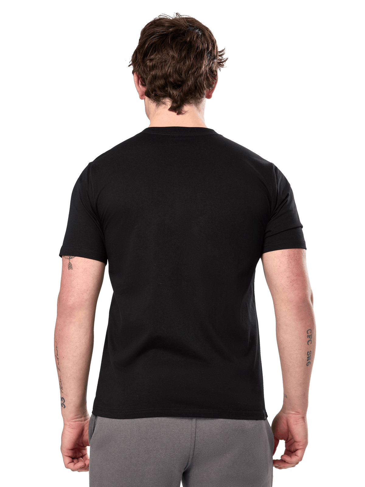 Alpinestars Prevail CSF Tee, t-shirt à manches courtes, noir, vue de dos montrant un design uni, streetwear décontracté inspiré du sport automobile
