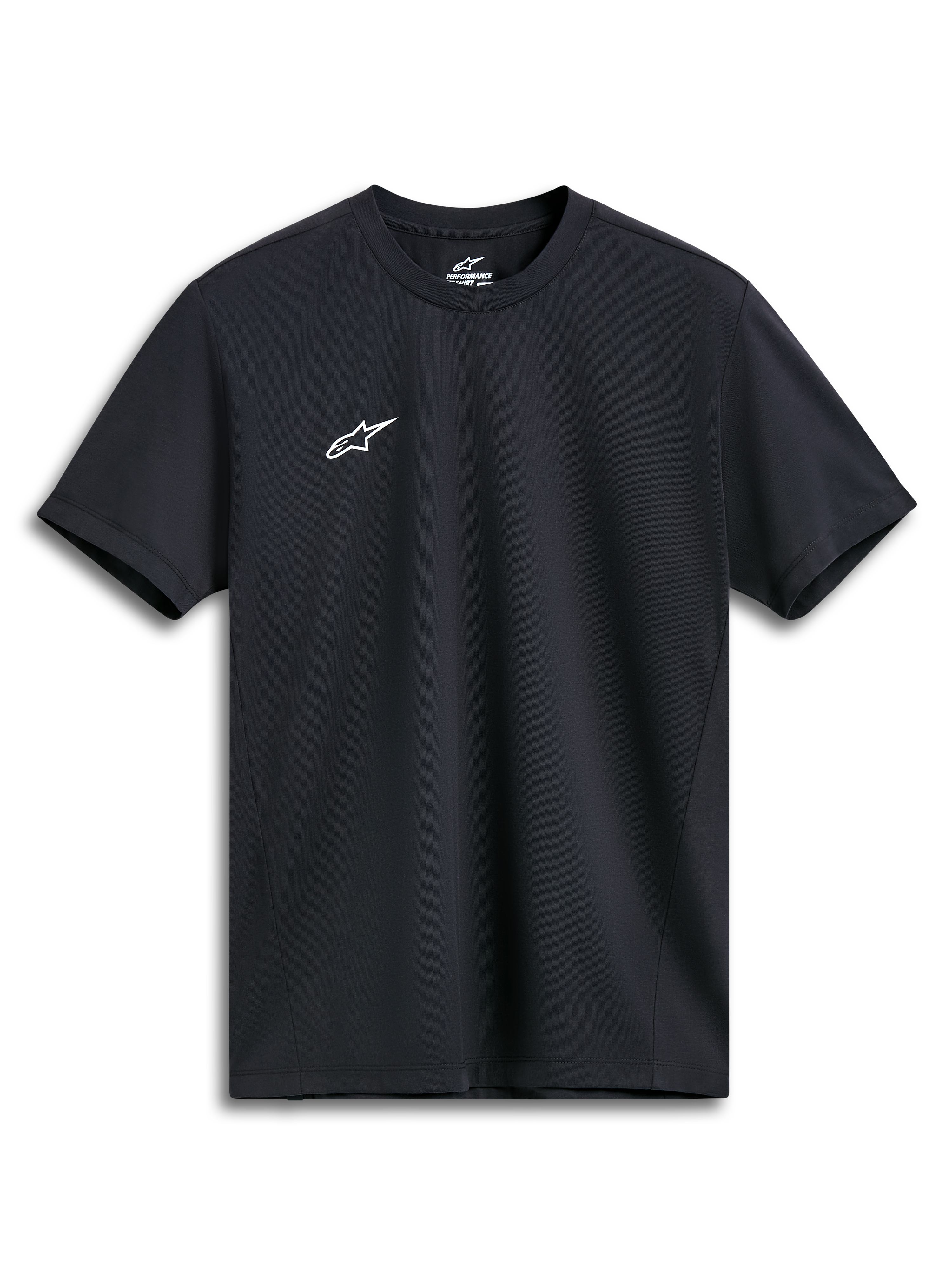 Alpinestars Point Performance Tee, Short Sleeve T-Shirt, Black, Small White Astars Logo on Chest, Performance Sportswear