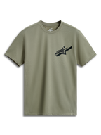 Alpinestars Attrition Performance Tee, t-shirt à manches courtes, vert clair, logo Astars noir sur la poitrine, tissu jersey technique, vêtement de sport performant et durable