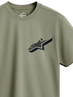 T-shirt Performance Attrition Alpinestars, t-shirt à manches courtes, vert clair, logo Astars noir avec motif texturé sur la poitrine, tissu performant durable évacuant l'humidité