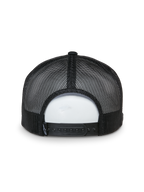 Casquette Trucker Alpinestars That Way, vue arrière, noire, panneaux arrière en mesh avec fermeture snapback réglable, petite étiquette logo tissée, couvre-chef décontracté inspiré du sport automobile