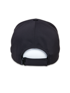 Alpinestars Apex Hat, Black, back view showing the adjustable Velcro strap, stitchless crown construction, and breathable performance fabric for casual sportswear.