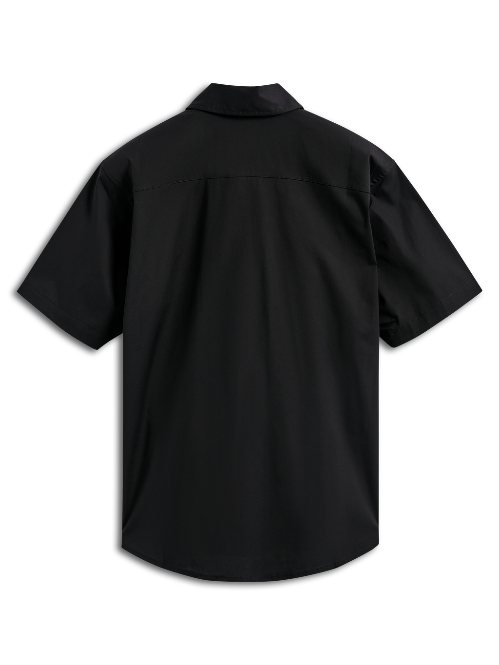 Chemise Strive Woven Alpinestars, chemise boutonnée à manches courtes, noire, vue de dos, dotée d'un empiècement dos structuré, streetwear décontracté inspiré du sport automobile