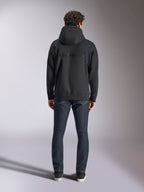 Sweat à capuche Alpinestars Emergent Oversized, noir, vue de dos présentant un logo Alpinestars brodé en 3D ton sur ton, polaire de coupe ample, streetwear lifestyle décontracté