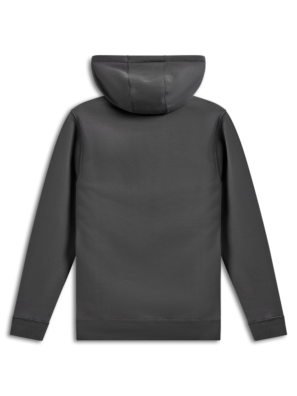Alpinestars Sweat à Capuche Ellipsoid, sweat à capuche en polaire à enfiler, gris Gunmetal, vue de dos montrant le corps et les manches unis, poignets et ourlet côtelés, streetwear décontracté inspiré par les sports mécaniques