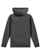 Alpinestars Sweat à Capuche Ellipsoid, sweat à capuche en polaire à enfiler, gris Gunmetal, vue de dos montrant le corps et les manches unis, poignets et ourlet côtelés, streetwear décontracté inspiré par les sports mécaniques