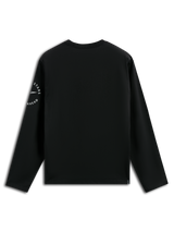 Alpinestars Mandatory CSF Tee, Long Sleeve T-Shirt, Black, Back view showing white circular Astars logo on the sleeve, Casual Motorsport Streetwear