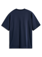 T-shirt Alpinestars Aplomb Oversized CSF, t-shirt à manches courtes, bleu marine, vue de dos, coupe décontractée surdimensionnée, design uni avec une petite étiquette logo sur l'ourlet inférieur, vêtement de sport décontracté