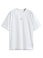 T-shirt Alpinestars Focused Oversized CSF, t-shirt à manches courtes, blanc, petit logo Astars noir sur la poitrine, coupe décontractée surdimensionnée, streetwear motorsport décontracté