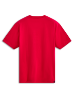 Alpinestars Noka CSF Tee, t-shirt à manches courtes, rouge, vue de dos, design uni avec petite étiquette logo noire à l'ourlet, sportswear décontracté