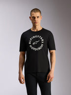 Alpinestars MX CSF Tee, t-shirt à manches courtes, noir, graphique circulaire Alpinestars Motocross blanc, streetwear motorsport décontracté