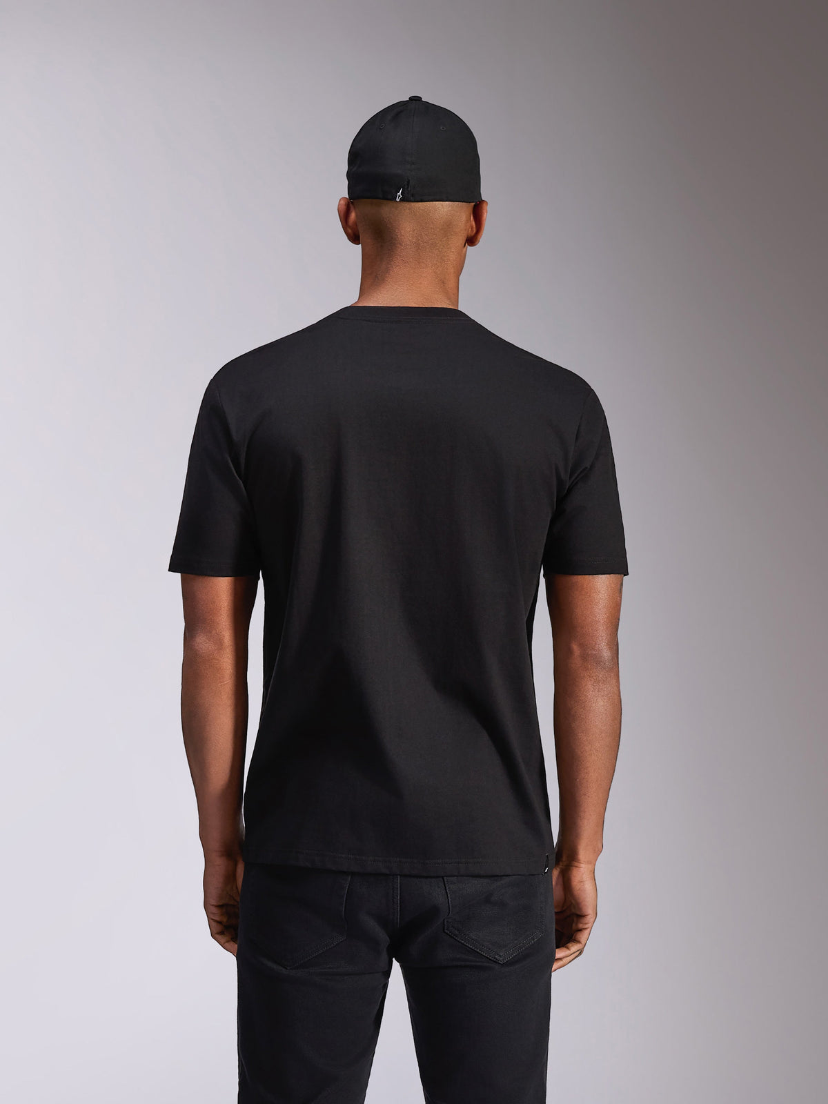 T-shirt Alpinestars Plate CSF, t-shirt à manches courtes, noir, vue de dos, sportswear décontracté motorsport