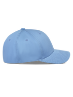 Casquette Pivot Alpinestars, bleue, vue de profil d'une casquette de baseball structurée avec visière courbée, conception en sergé de coton, accessoire sportswear décontracté