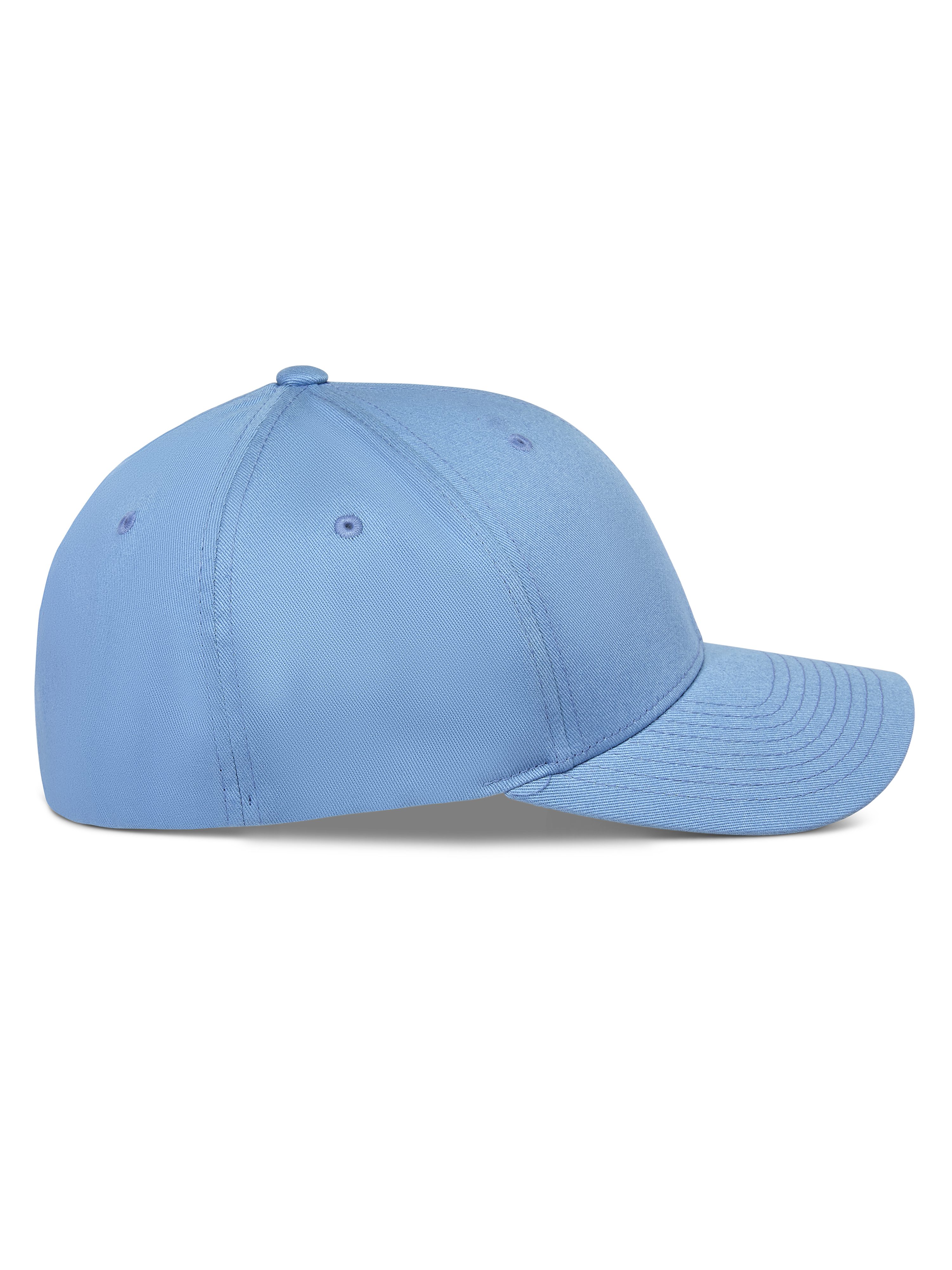 Casquette Pivot Alpinestars, bleue, vue de profil d'une casquette de baseball structurée avec visière courbée, conception en sergé de coton, accessoire sportswear décontracté