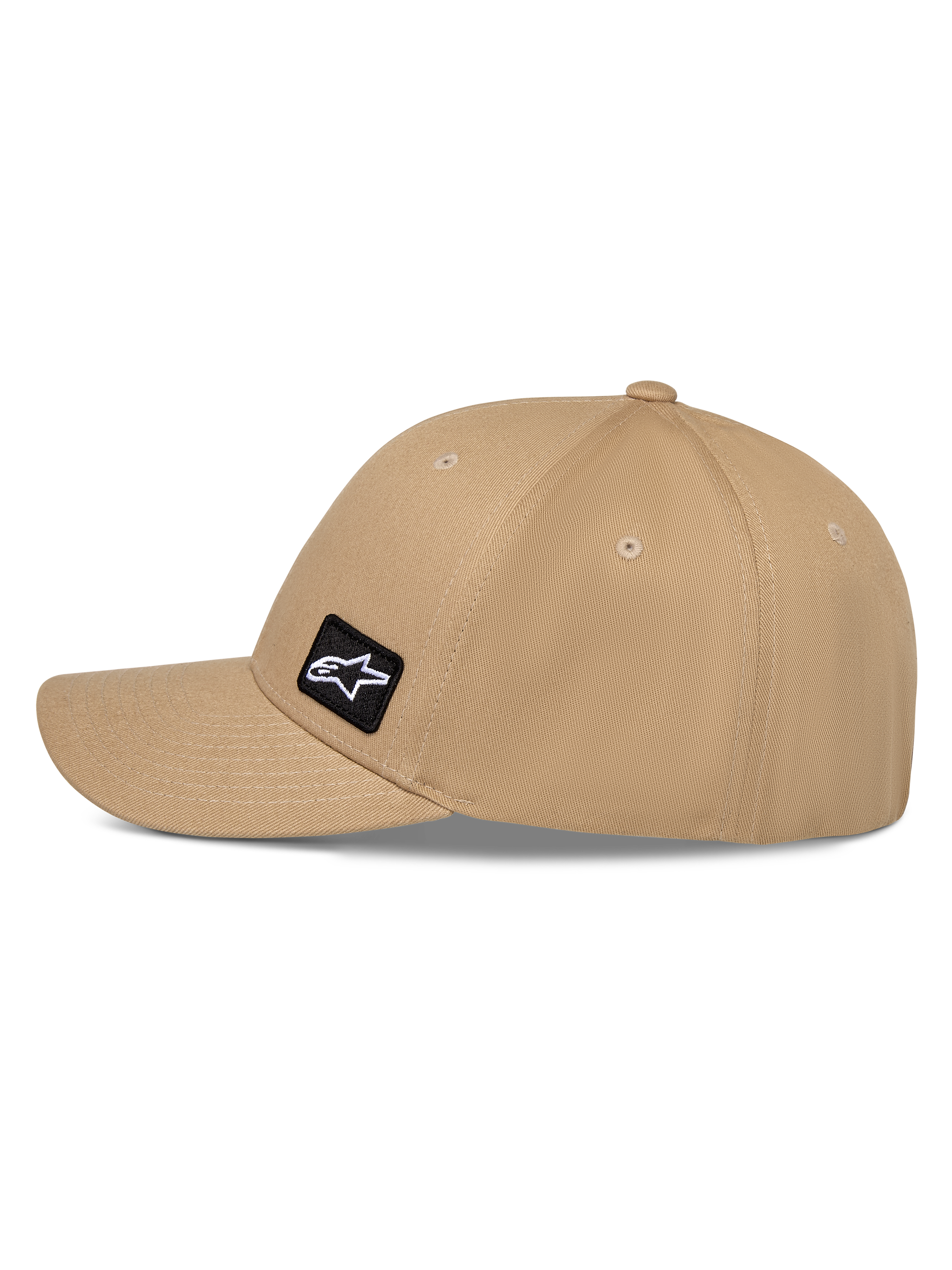 Casquette Alpinestars Pivot, casquette sportswear décontractée, kaki, avec visière courbée et couronne structurée, petit patch logo Astars noir brodé sur le côté, tissu en sergé de coton durable