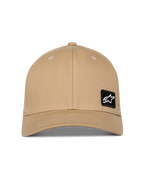 Casquette Alpinestars Pivot, Kaki Sable, visière courbée avec couronne structurée, petit patch logo Astars brodé noir sur le devant, accessoire sportswear décontracté