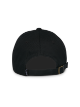 Casquette Alpinestars Calipalm Strapback, noire, vue arrière présentant une fermeture réglable par sangle avec boucle métallique, petite étiquette logo tissée et construction en sergé de coton non structurée