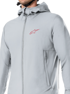 Veste thermique Alpinestars A-Dura, veste de cyclisme, gris titane, dotée d'une capuche doublée de polaire et de poches zippées, isolation légère PrimaLoft pour le VTT et le tout-terrain par temps froid
