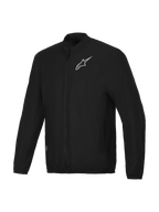 Alpinestars Veste Coupe-Vent A-Aria, veste de cyclisme pour homme, noire, résistante au vent, fermeture éclair intégrale et col montant avec logo Astars sur la poitrine