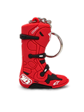Alpinestars Porte-Clés Tech 10 Boot, porte-clés de moto tout-terrain, rouge et noir, réplique miniature en 3D avec anneau à pression métallique