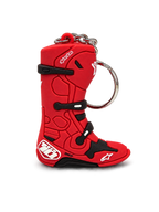 Alpinestars Porte-Clés Tech 10 Boot, porte-clés de moto tout-terrain, rouge et noir, réplique miniature en 3D avec anneau à pression métallique