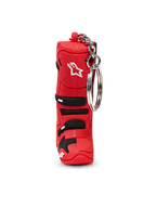 Alpinestars Porte-Clés Tech 10 Boot, accessoire de porte-clés pour botte de motocross, rouge et noir avec détails du logo blanc, construction en chlorure de polyvinyle durable et anneau à pression métallique