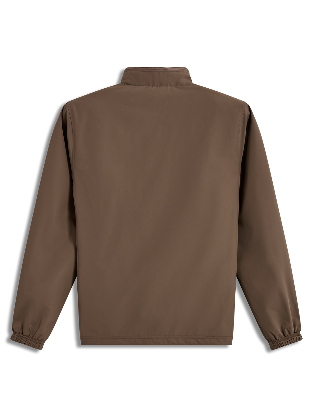 Veste Alpinestars Overhaul Racer, veste sportswear légère marron, vue de dos avec col à capuche repliable.