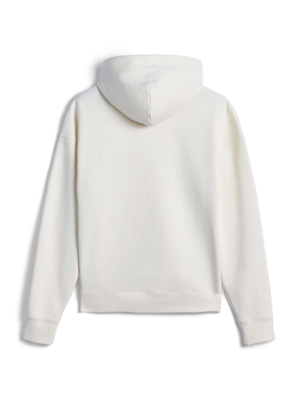 Sweat à capuche Alpinestars Essentials Ageless, vue arrière d'un sweat à capuche décontracté blanc cassé, coupe décontractée avec poignets et ourlet côtelés, esthétique minimaliste épurée pour un confort quotidien
